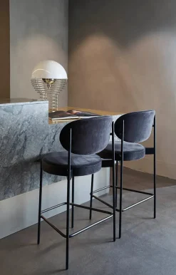 Verpan Serie 430 barstol, sort af Verner Panton><noscript><img width=