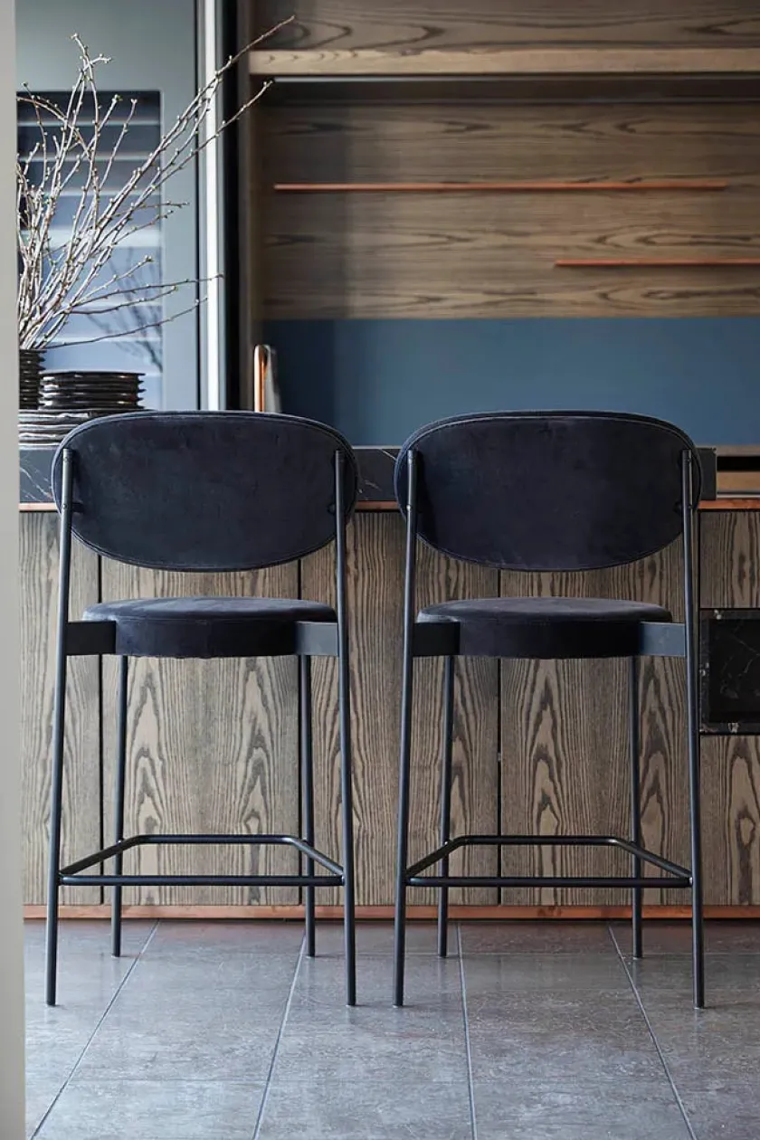 Verpan Serie 430 barstol, sort af Verner Panton> Barstole