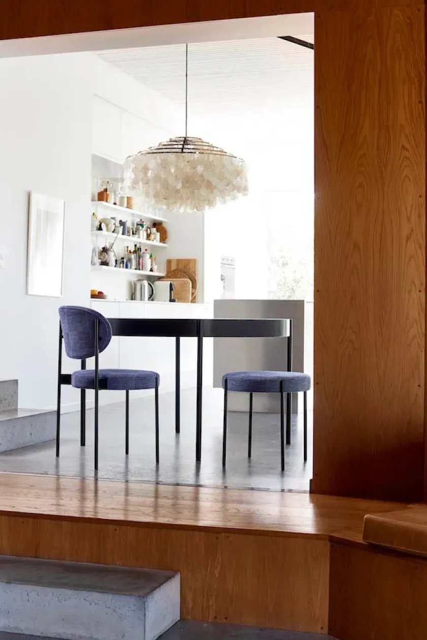 Verpan Serie 430 bord, sort af Verner Panton> Spiseborde