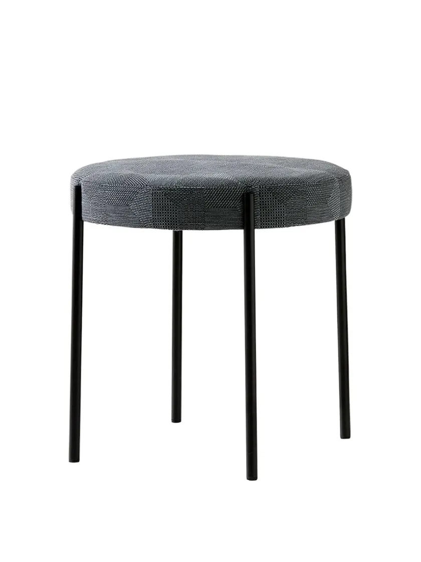 Verpan Serie 430 skammel, sort af Verner Panton> Skamler