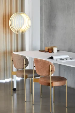 Verpan Serie 430 spisestol, messing af Verner Panton><noscript><img width=
