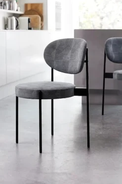 Verpan Serie 430 spisestol, sort af Verner Panton><noscript><img width=