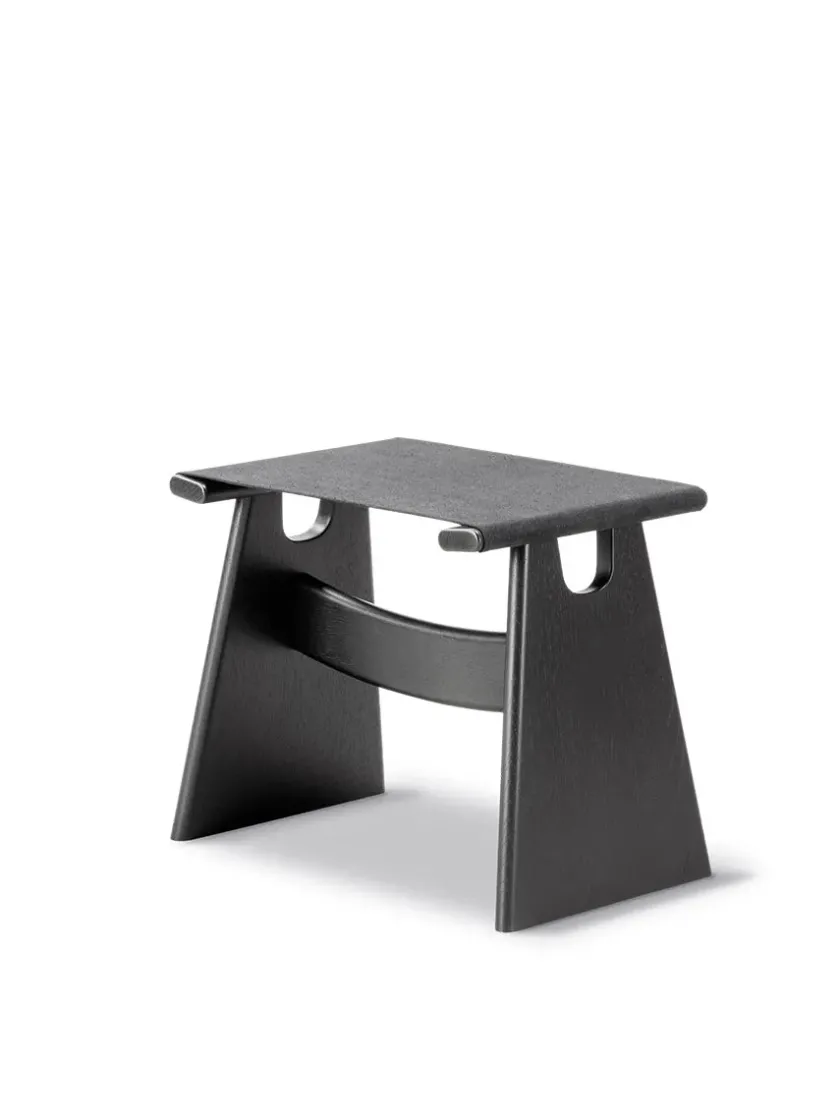 Fredericia Furniture Seto Stool, eg sort lak fra> Skamler