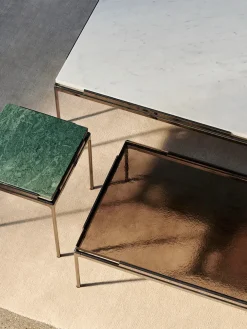 &Tradition Sett LN11 Sidebord, verde guatemala marble/chrome fra> Sideborde Og Små Borde