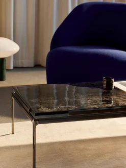 &Tradition Sett LN12 Sofabord, bianco carrara marble/chrome fra><noscript><img width=