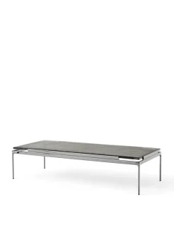 &Tradition Sett LN12 Sofabord, smoked glass/chrome fra> Sofaborde