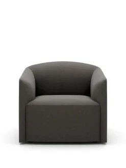 New Works Shore Lounge Chair Extended Base, lava rock fra> Lænestole