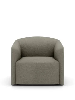 New Works Shore Lounge Chair Extended Base, taupe fra> Lænestole
