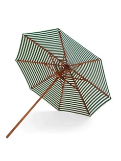 Fritz Hansen Skagerak Messina Parasol Ø300, Light Apricot/Dark Green Stripes fra> Parasoller