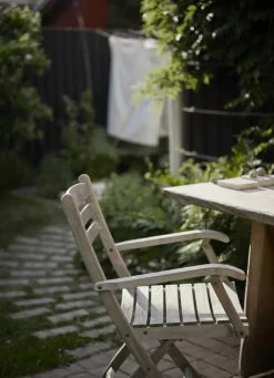 Fritz Hansen Skagerak Selandia Sæt, 4 armstole og bord 147 fra> Havemøbelsæt