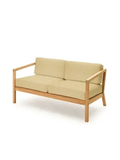 Fritz Hansen Skagerak Virkelyst 2 pers. Sofa, Golden Yellow Stripe fra><noscript><img width=