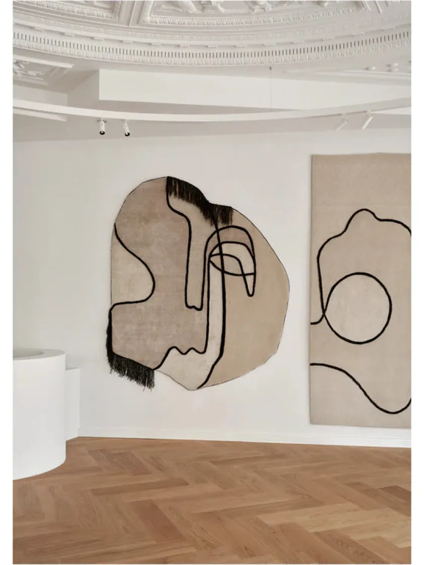 Linie Design Slanted Self vægtæppe, 190 x 230 cm fra> Gulvtæpper