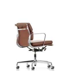 Vitra Soft Pad Chair EA 217 Kontorstol, sort læder/krom stel fra><noscript><img width=