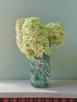 HAY Splash Vase Roll Neck Small, green swirl fra> Vaser