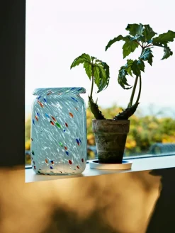 HAY Splash Vase Roll Neck Small, green swirl fra><noscript><img width=