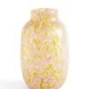HAY Splash Vase, Round light pink and yellow fra> Vaser