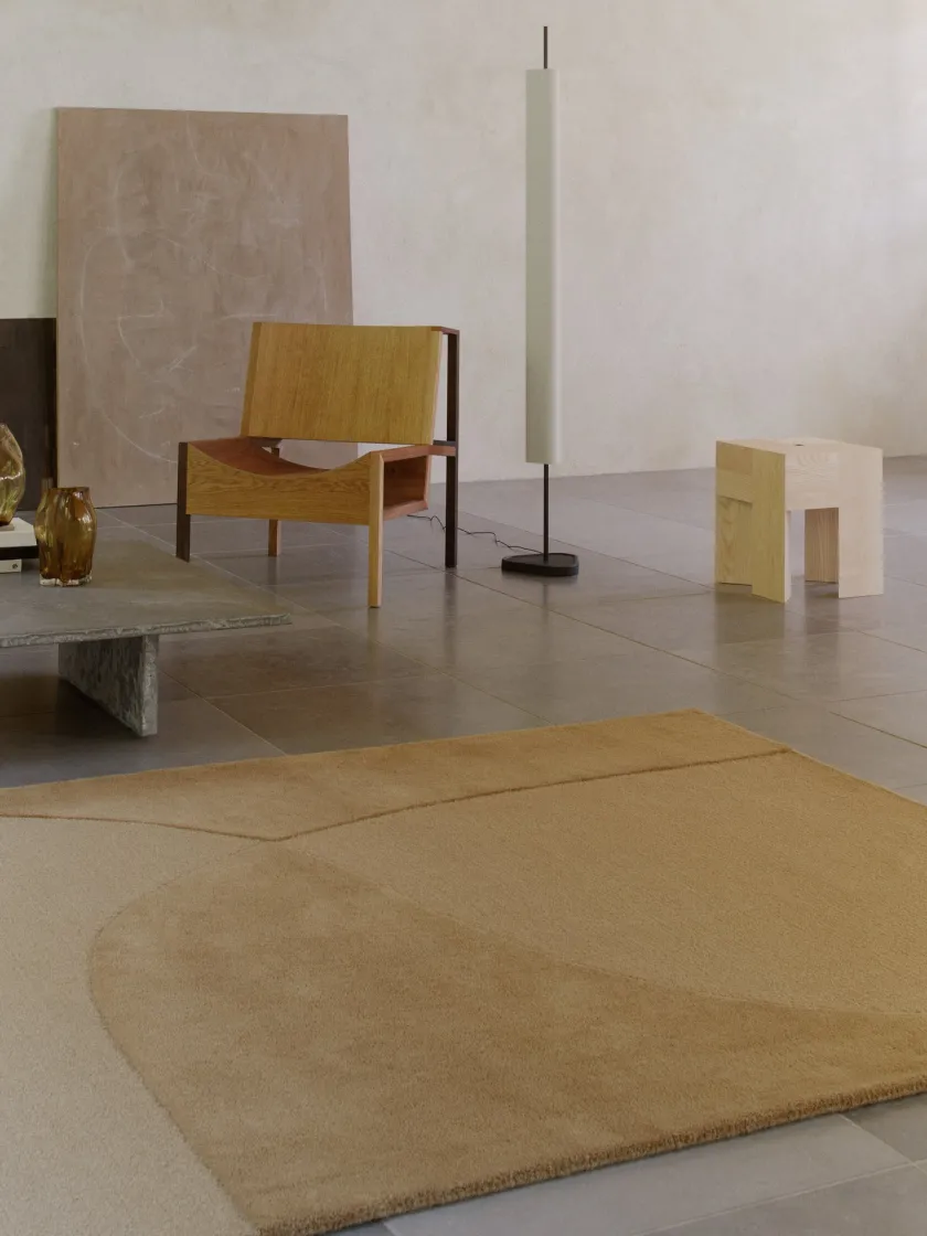 Linie Design Split Plains Tæppe, Beige fra> Gulvtæpper