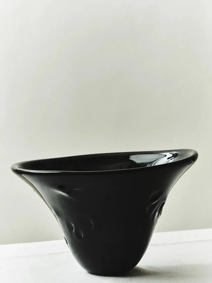 Louise Roe S.R. Vintage Bowl Deco Black fra> Vaser