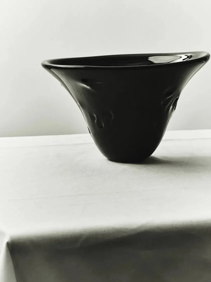Louise Roe S.R. Vintage Bowl Deco Black fra> Vaser