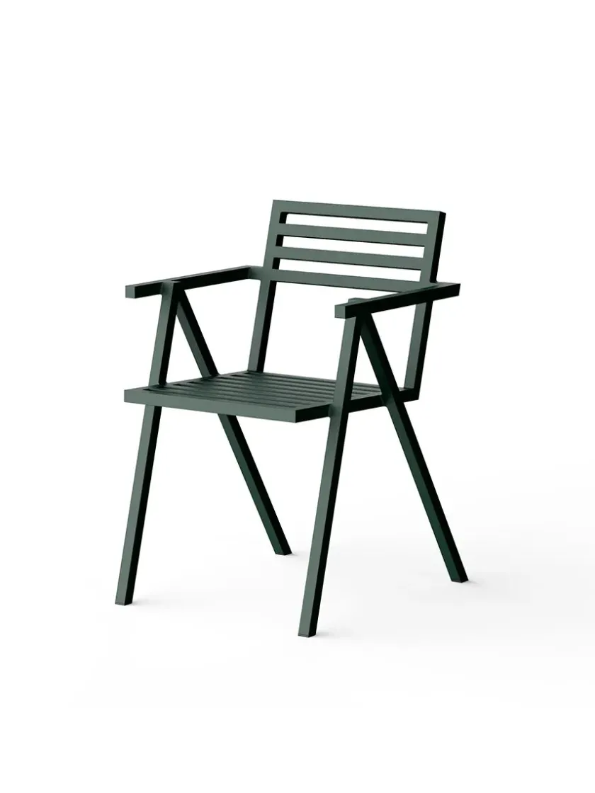 Nine Stacking Arm Chair, grøn fra 19 Outdoors> Havestole