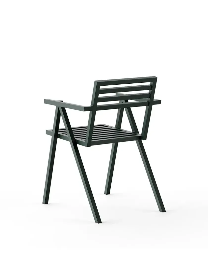 Nine Stacking Arm Chair, grøn fra 19 Outdoors> Havestole