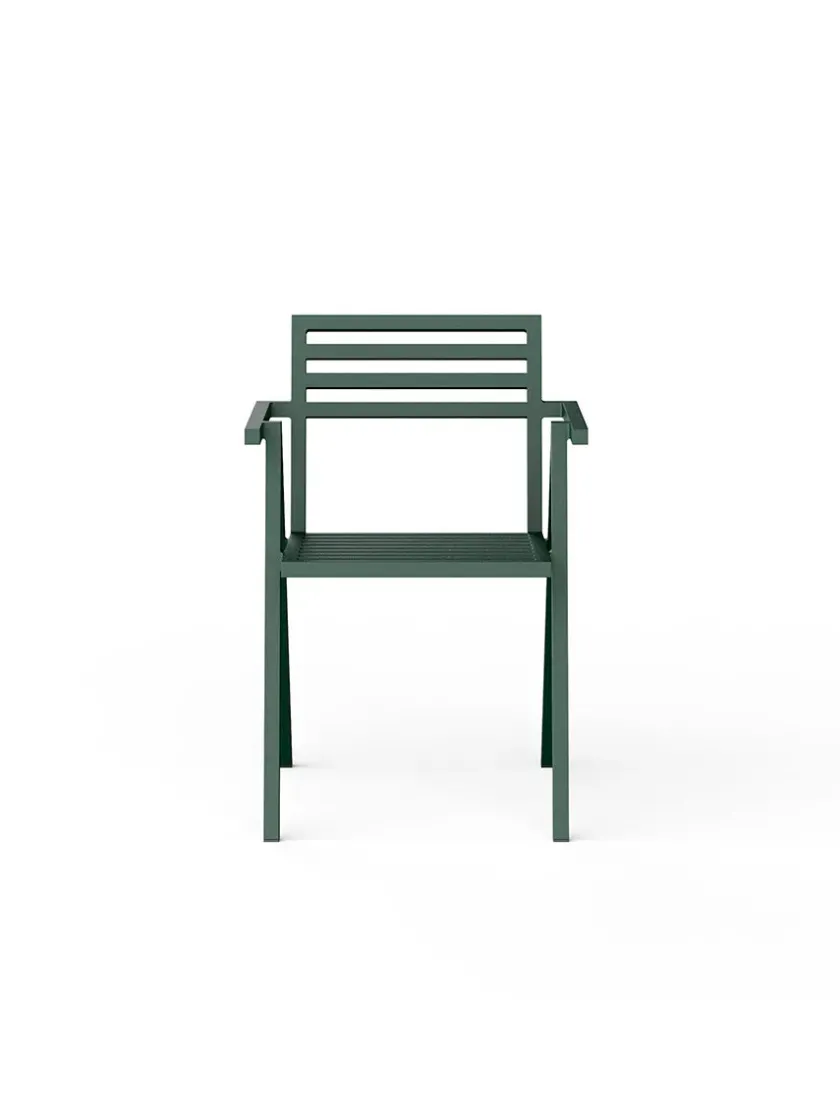 Nine Stacking Arm Chair, grøn fra 19 Outdoors> Havestole