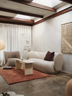 Ferm Living Stille Tufted Rug, red brown fra> Gulvtæpper