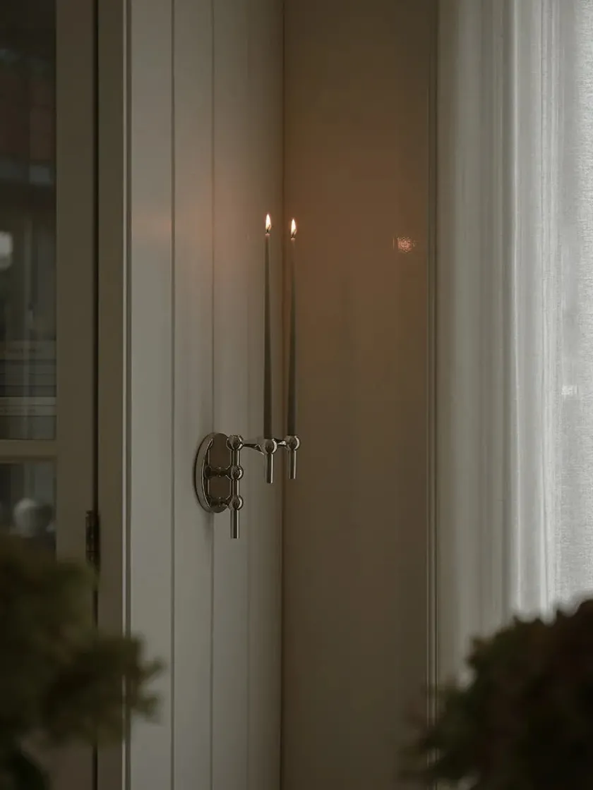STOFF Nagel STOFF Vægophæng, krom fra> Lysestager