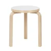 Artek Stool 60, white laminate fra> Skamler