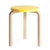 Artek Stool 60, yellow lacquered fra> Skamler