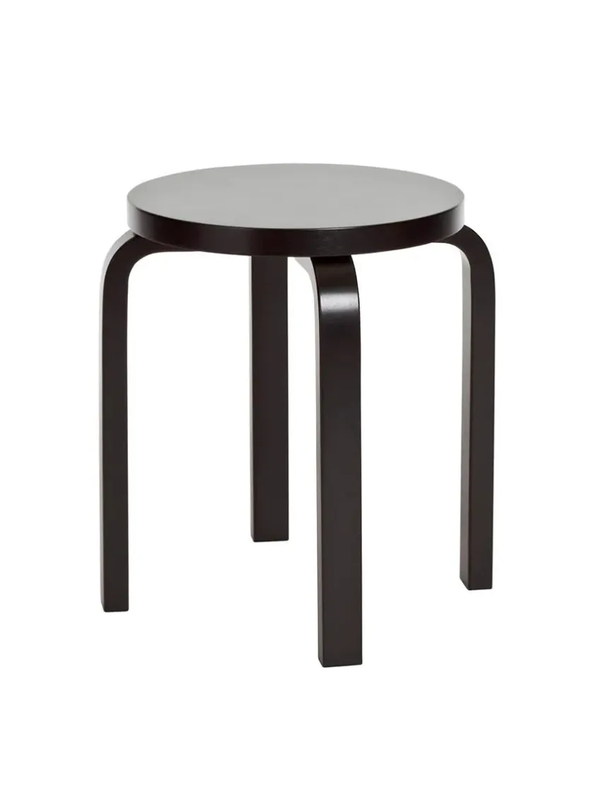 Artek Stool E60, sortlakeret fra> Skamler