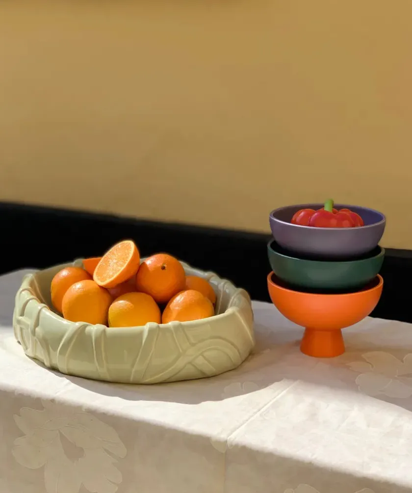 raawii Strøm Skål, vibrant orange fra> Service