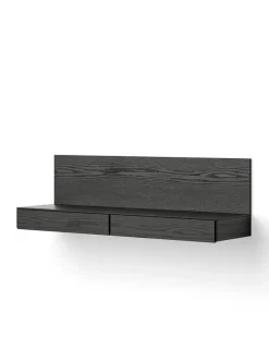 New Works Tana Wall Mounted Media Module, black stained oak fra> Hylder|Tv-Borde
