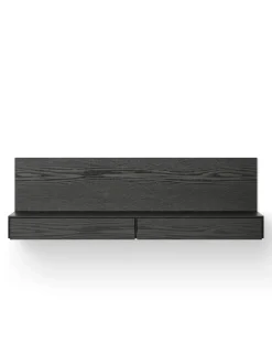 New Works Tana Wall Mounted Media Module, black stained oak fra> Hylder|Tv-Borde