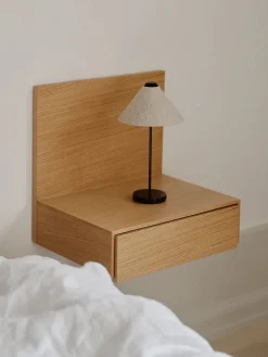 New Works Tana Wall Mounted Nightstand, walnut fra> Natborde|Natborde