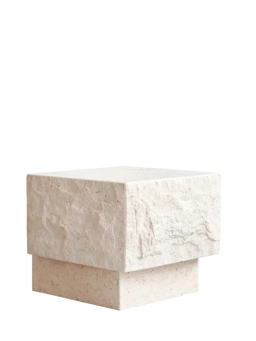 101 Copenhagen Temple Coffee Table Low, limestone fra> Sideborde Og Små Borde