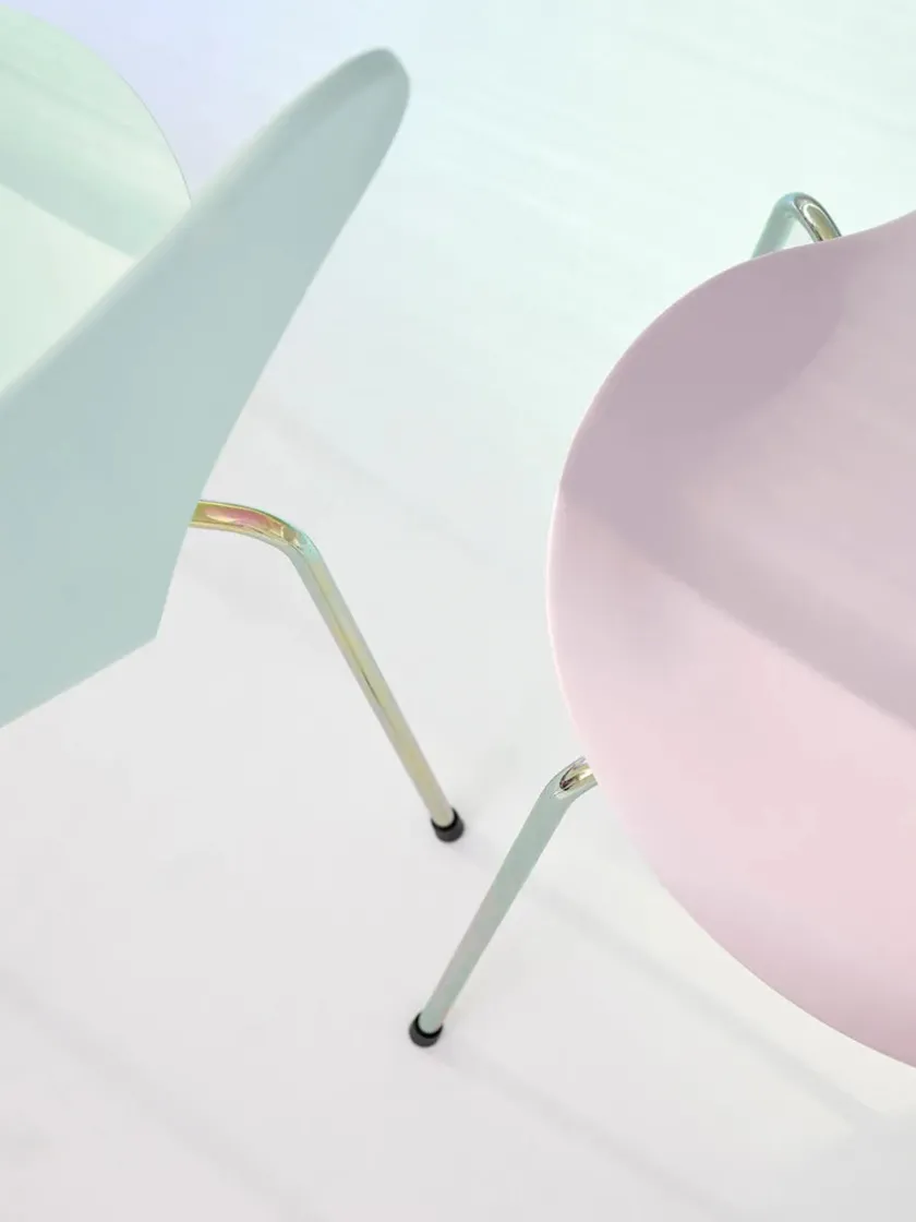Fritz Hansen 70th Anniversary Edition 3107 Spisebordsstol, 7:14 AM Pink af Arne Jacobsen> Spisebordsstole