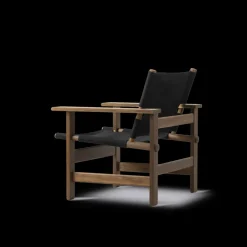 Fredericia Furniture The Canvas Chair, lys olieret eg natur canvas af Børge Mogensen><noscript><img width=
