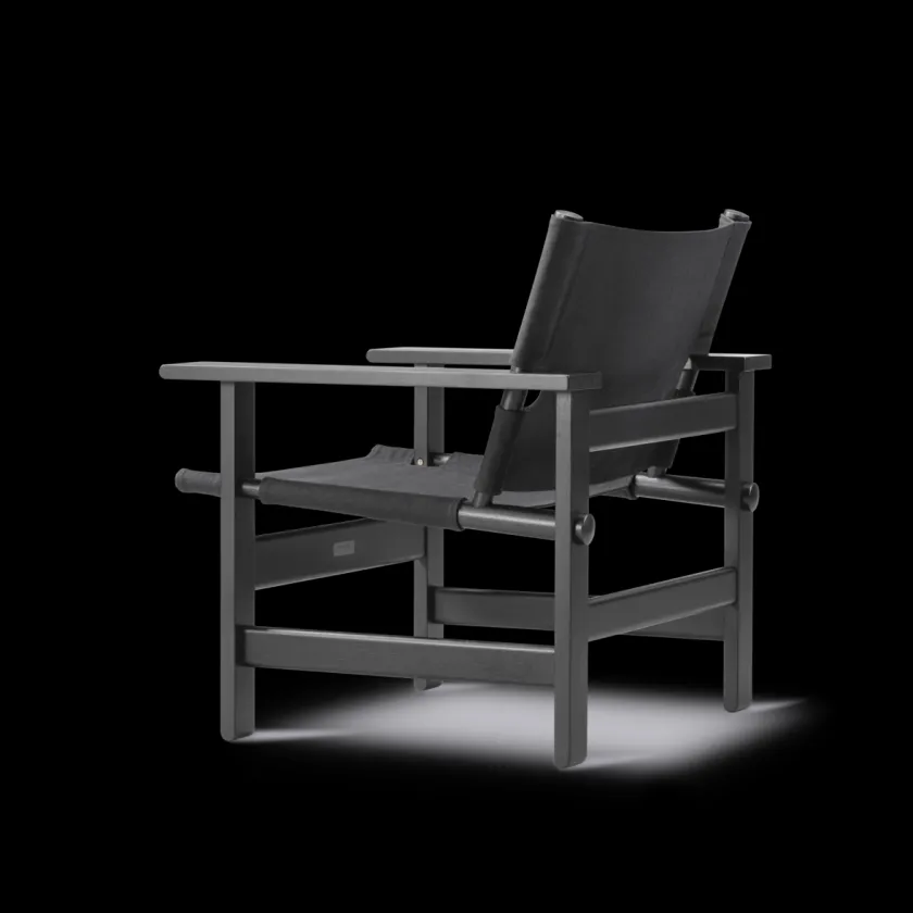 Fredericia Furniture The Canvas Chair, lys olieret eg natur canvas af Børge Mogensen> Loungestole|Lænestole