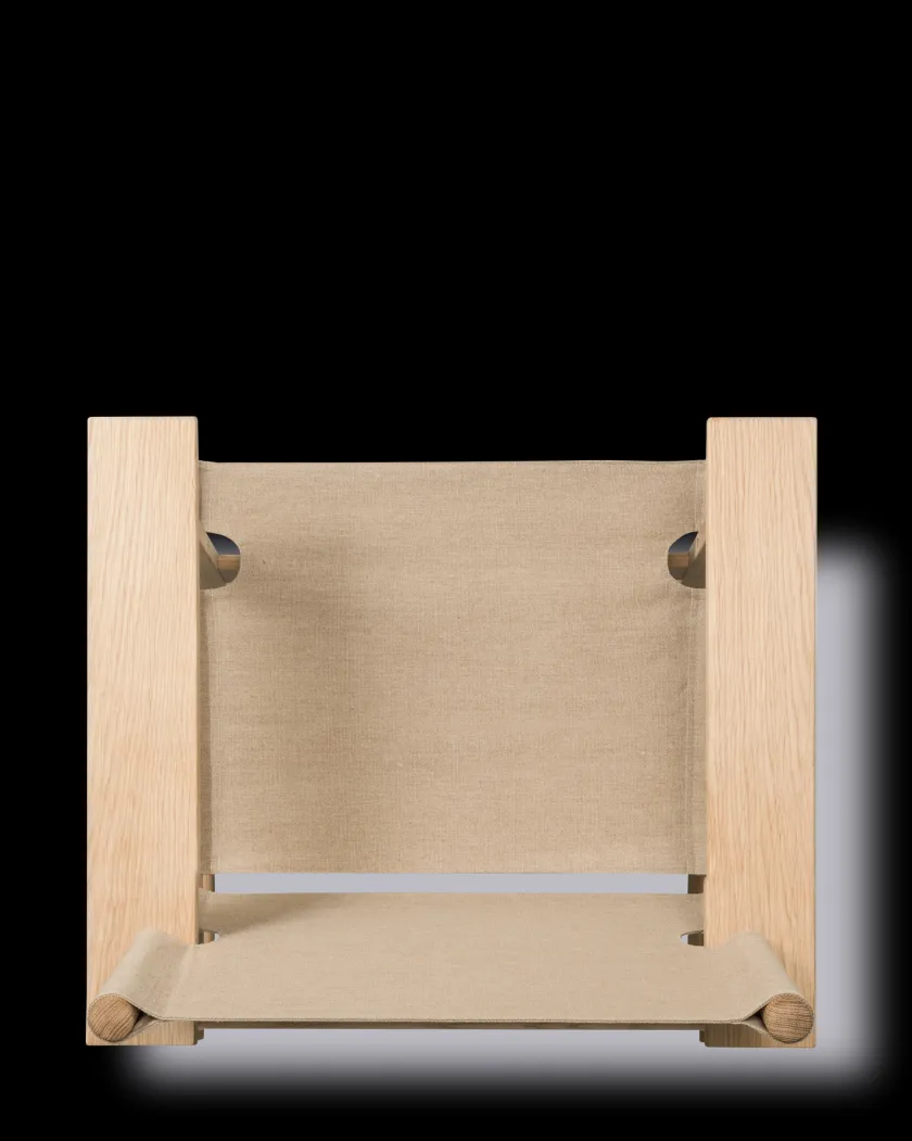 Fredericia Furniture The Canvas Chair, lys olieret eg natur canvas af Børge Mogensen> Loungestole|Lænestole
