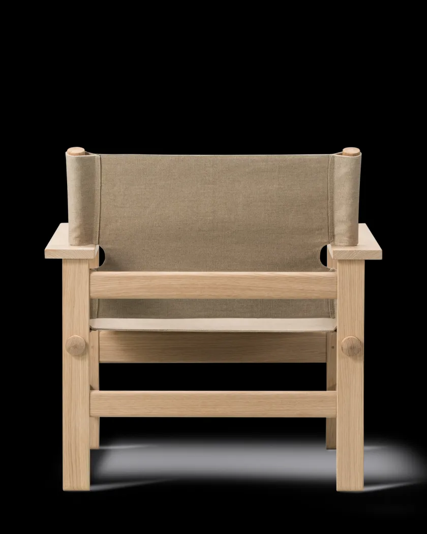 Fredericia Furniture The Canvas Chair, røget eg sort canvas af Børge Mogensen> Loungestole|Lænestole