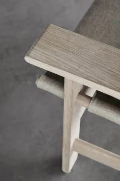 Fredericia Furniture The Canvas Chair, røget eg sort canvas af Børge Mogensen><noscript><img width=