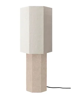 Louise Roe The Eight Over Eight Lamp Large, beige travertine fra> Spots