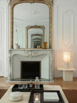 Louise Roe The Eight Over Eight Lamp Small, grey marble fra><noscript><img width=