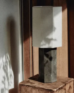 Louise Roe The Eight Over Eight Lamp Small, grey marble fra><noscript><img width=