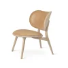 Mater The Lounge Chair, mat lakeret eg med naturfarvet læder fra> Loungestole|Lænestole