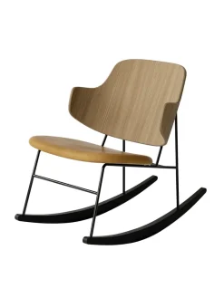 Audo Copenhagen The Penguin Rocking Chair, eg natur/dakar læder fra> Gyngestole