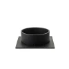 Kunstindustrien The Square lysestage Ø7 cm, sort fra> Lysestager