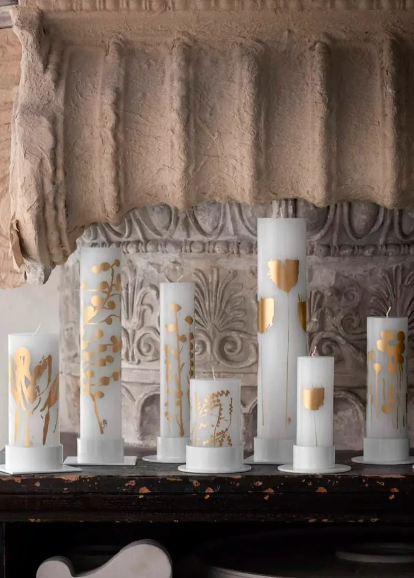 Kunstindustrien The Square lysestage Ø7 cm, hvid fra> Lysestager