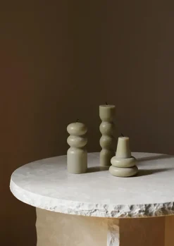Ferm Living Torno Candles Sand, Set of 3 fra> Stearinlys